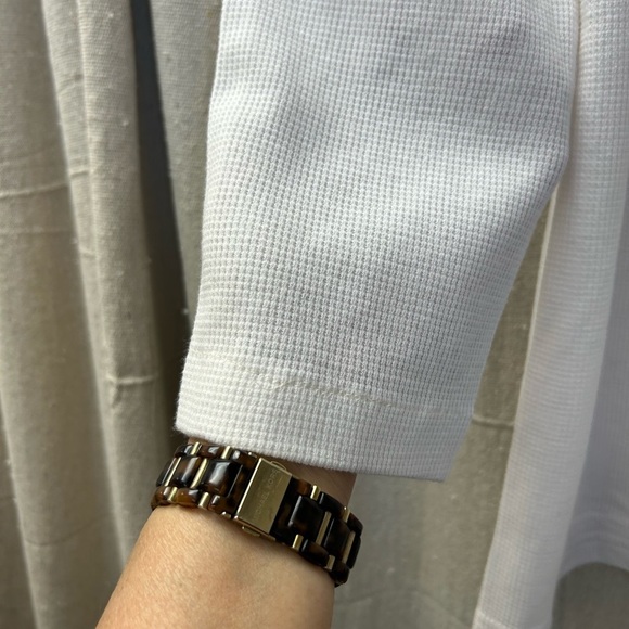 Great Northwest, indigo, Women’s White, Henley, Long Sleeve, Top Size XL - Picture 3 of 9